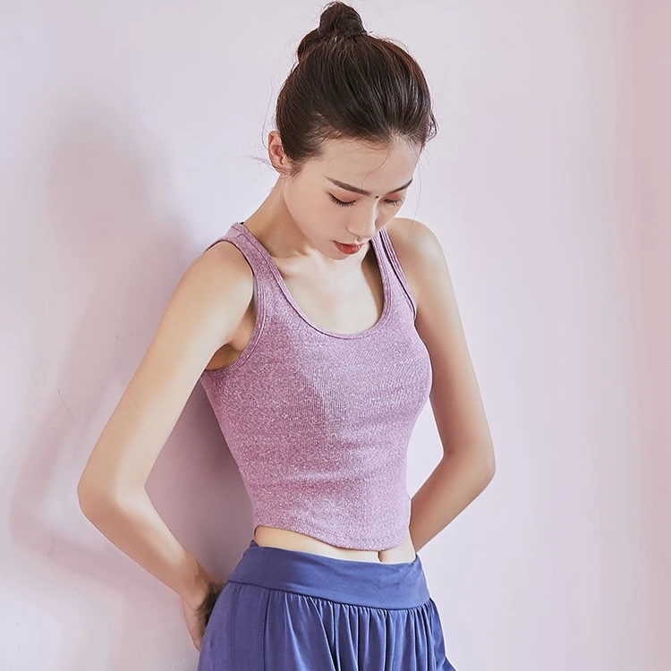2028短款露背运动透气显瘦瑜伽背心跑步罩衫