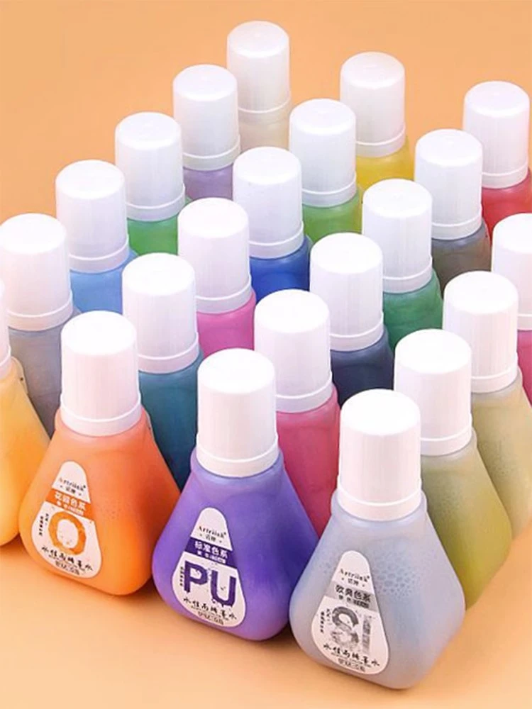 丙烯马克笔的补充液墨水36色48通用掌握得力晨光稀彩颜料24填12红