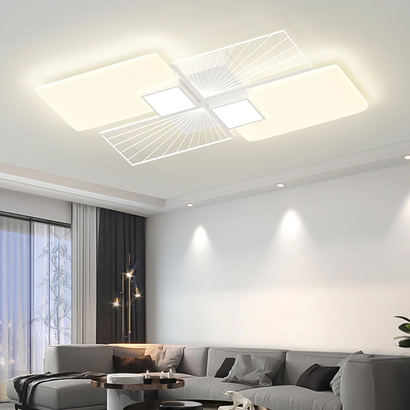 客厅灯2025年新款简约现代奶油风全光谱卧室书房吸顶灯具全屋套餐