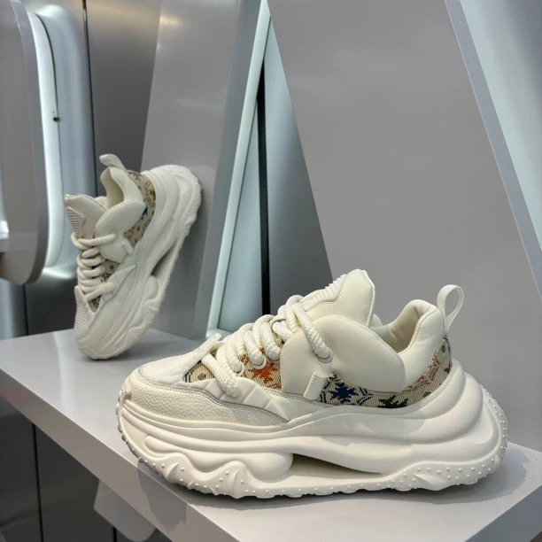 欧洲站2024男鞋秋季新款厚底增高潮流休闲运动鞋时尚帅气老爹鞋