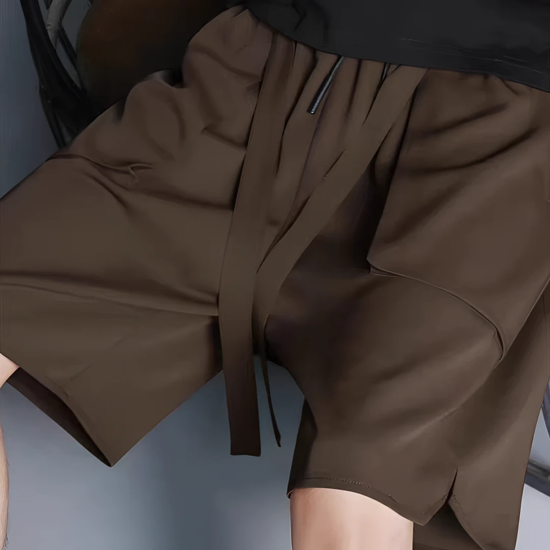 仓石一树冰丝薄款直筒西装短裤男夏季潮牌宽松西裤百搭休闲五分裤