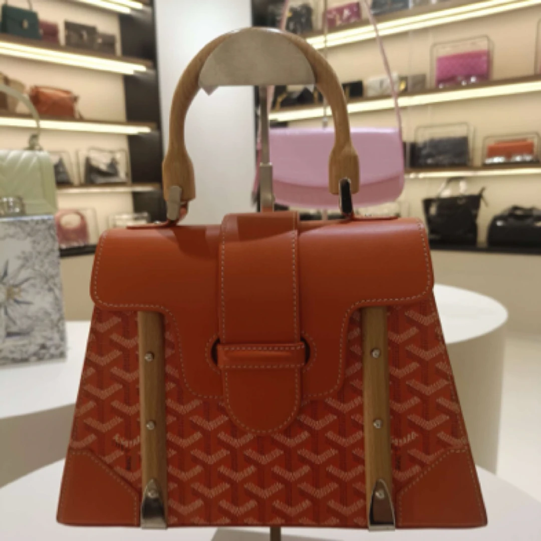 95新 Gaoy/戈雅 戈雅 西贡 贵妇包 硬 橙色/JW0548