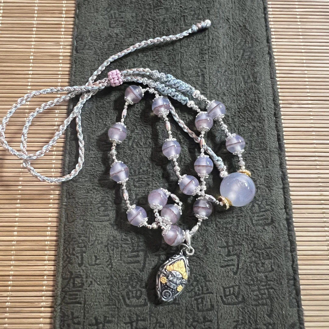 壹加田田 | 聚源一眼紫罗兰一线锁骨链多样性发一