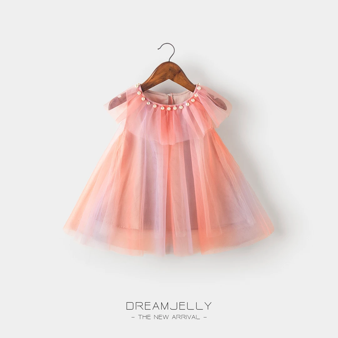 尚女宝婴儿夏装背心裙独特彩虹裙2023新款宝宝连衣裙网红公主裙