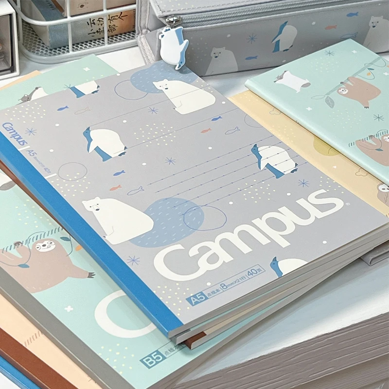 【3本B5】Campus无线装订笔记本记事本子mofu款学生用作业横点线