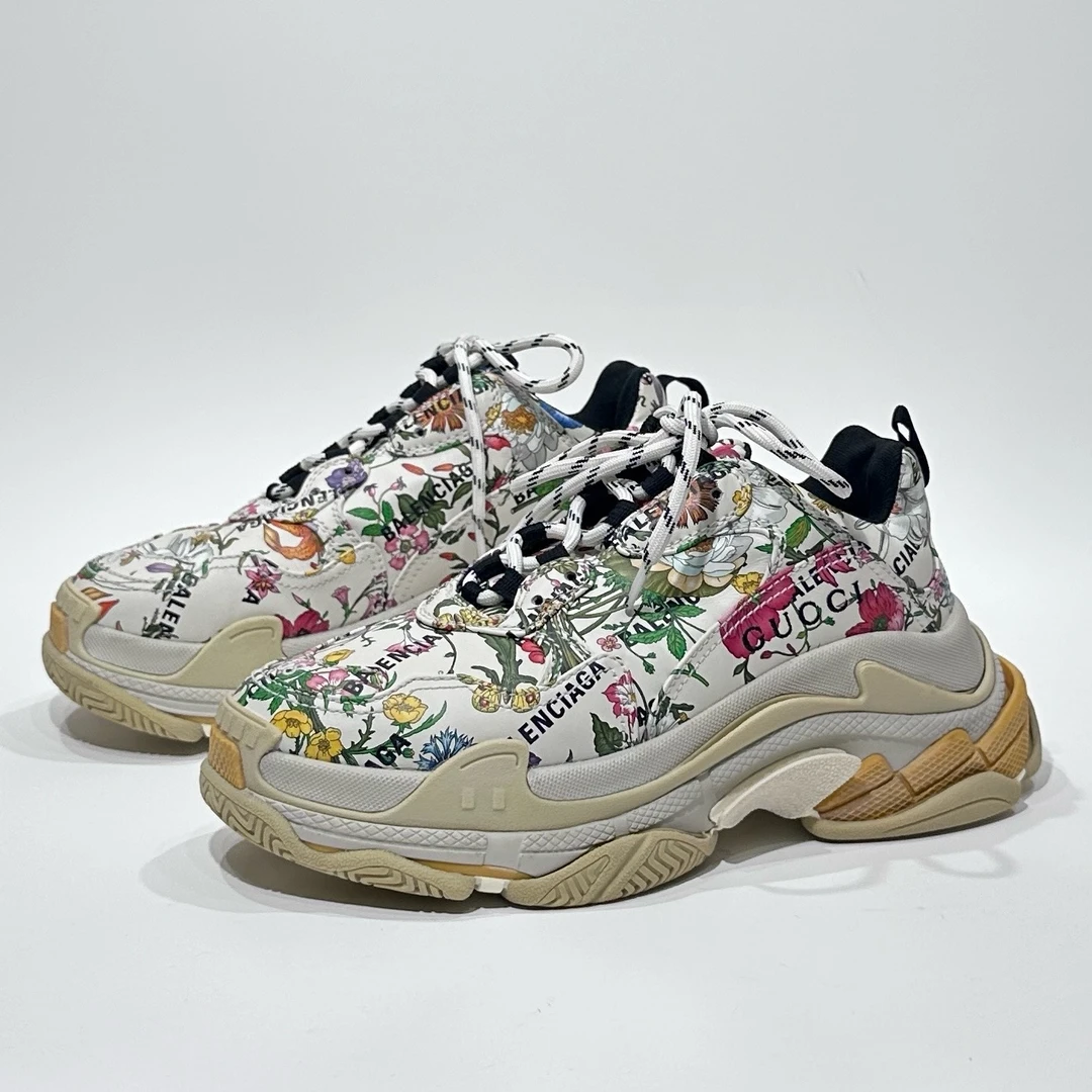 38码/98新/Gucci/古驰x巴黎世家联名款时尚老爹鞋/WX1004