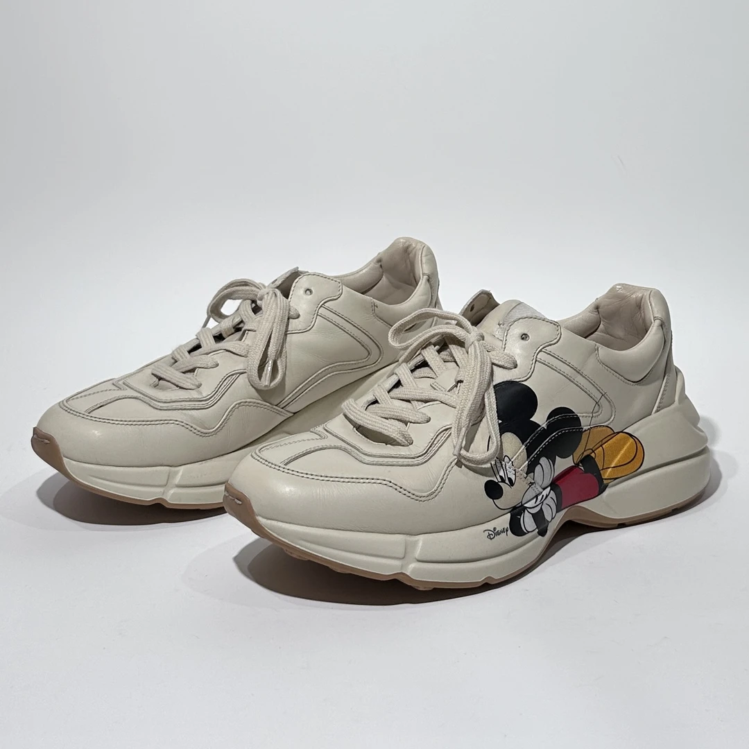 42.5码/95新/Gucci/古驰 米奇印花 时尚老爹鞋/WX1118