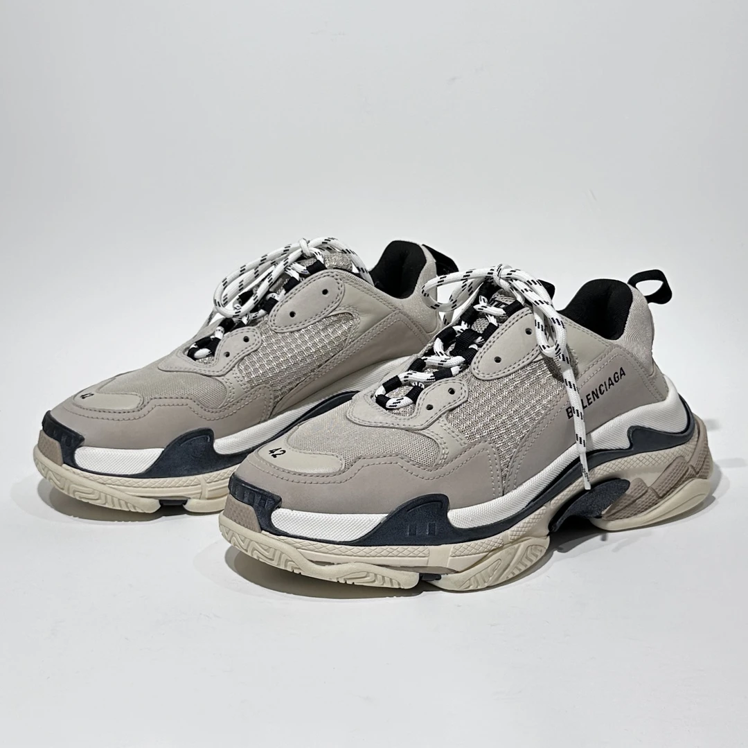 42码/99新/Balenciaga/巴黎世家 Triples 香草色老爹鞋/WX1209