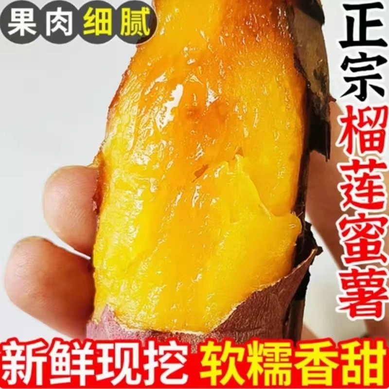 正宗榴莲蜜薯软糯香甜黄心流油蜜薯