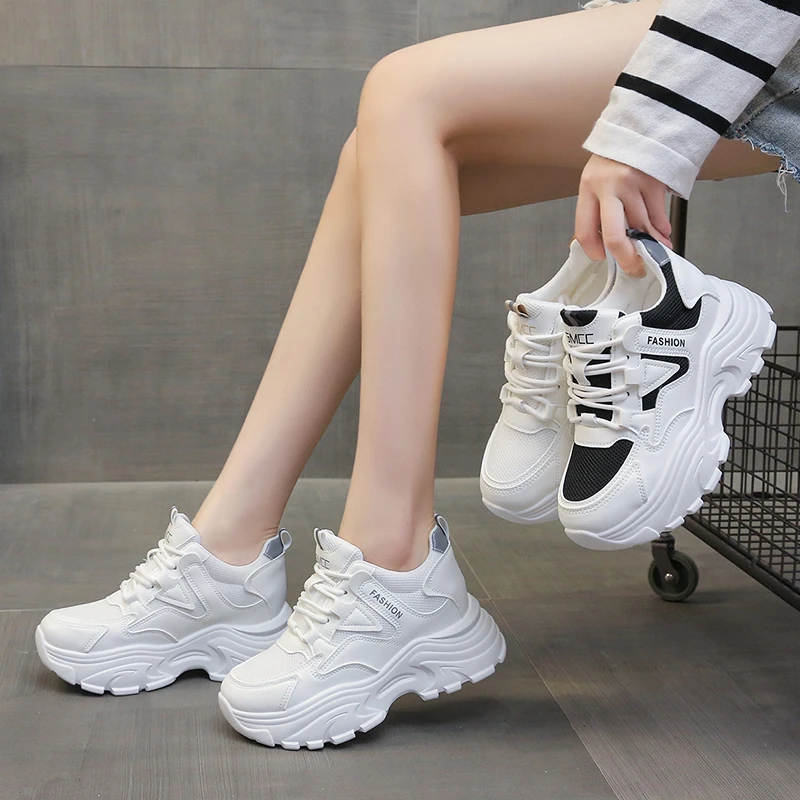 8813-2富丽盛皇2025春季新款网面厚底内增高老爹鞋休闲百搭女鞋