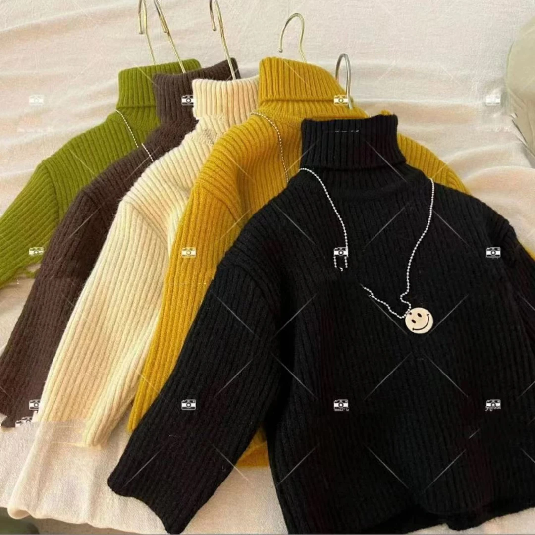 2024新款保暖加厚韩版潮流高领童装毛衣1237
