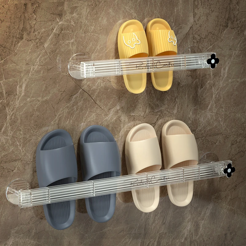 浴室拖鞋架家用卫生间置物架厕所置物架浴室置物架免打孔沥水鞋架