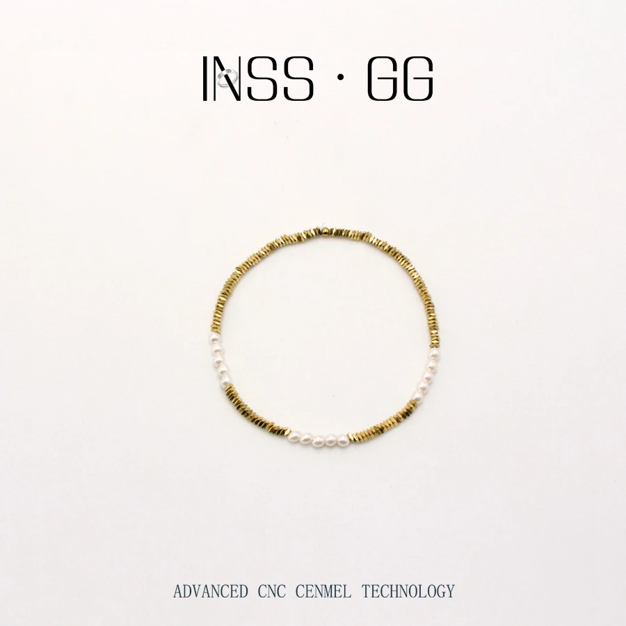 钛钢仿珍珠手链 【INSS · GG】手工气质百搭时尚小众简约手链S040