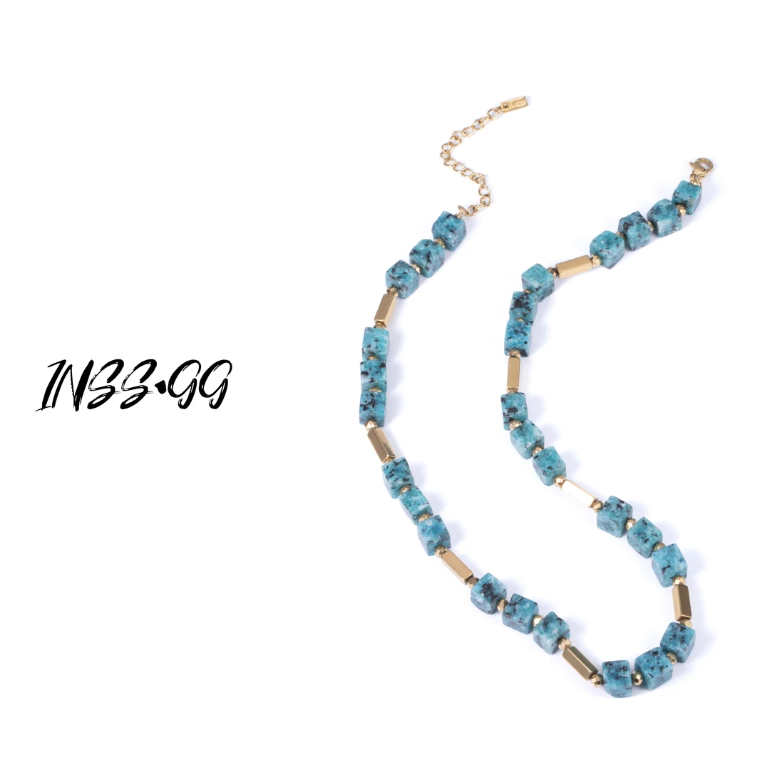 钛钢项链 【INSS·GG】手工时尚气质绿色百搭轻奢个性古风项链X770