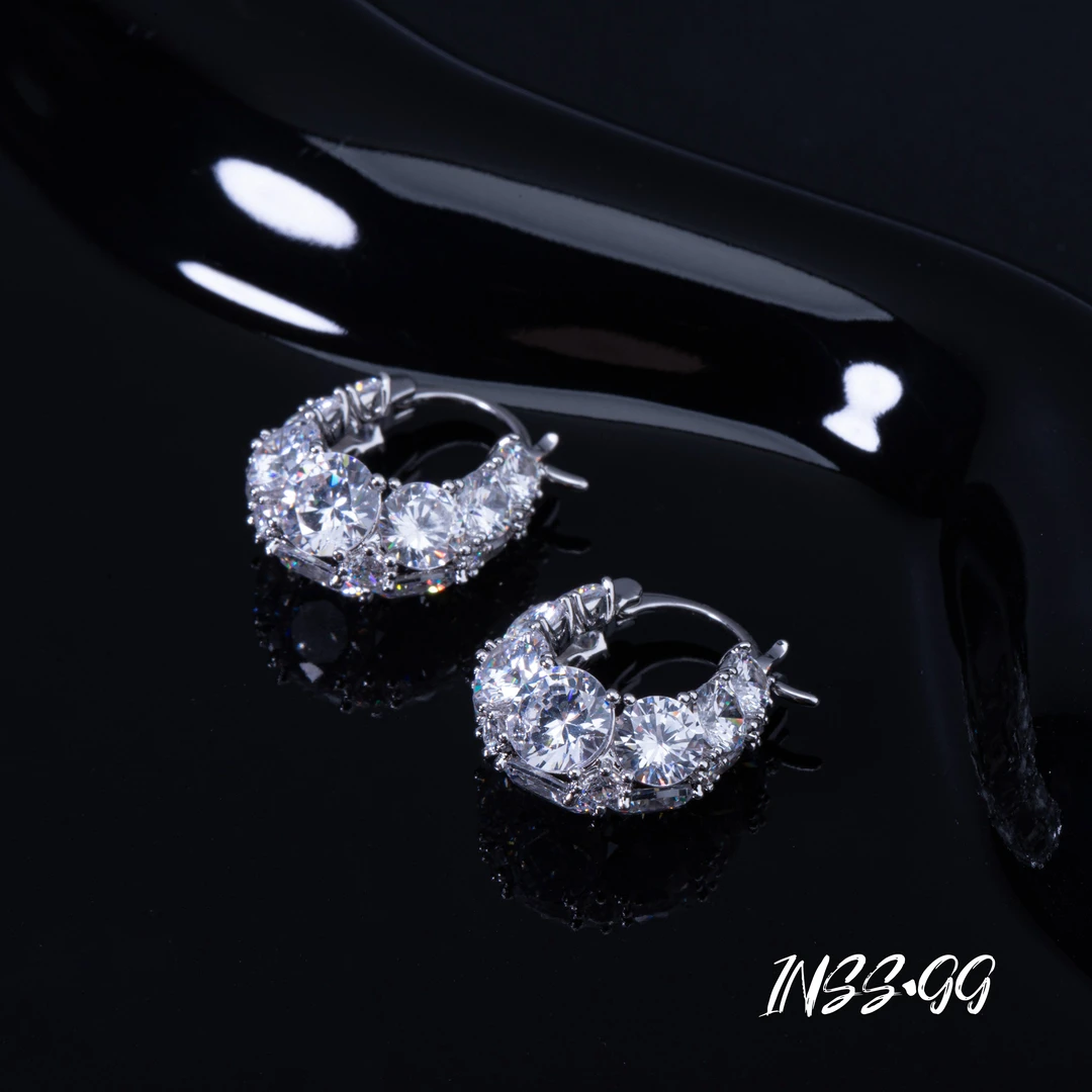 钛钢合成锆石耳饰 【INSS · GG】原创设计时尚气质小众耳环E345