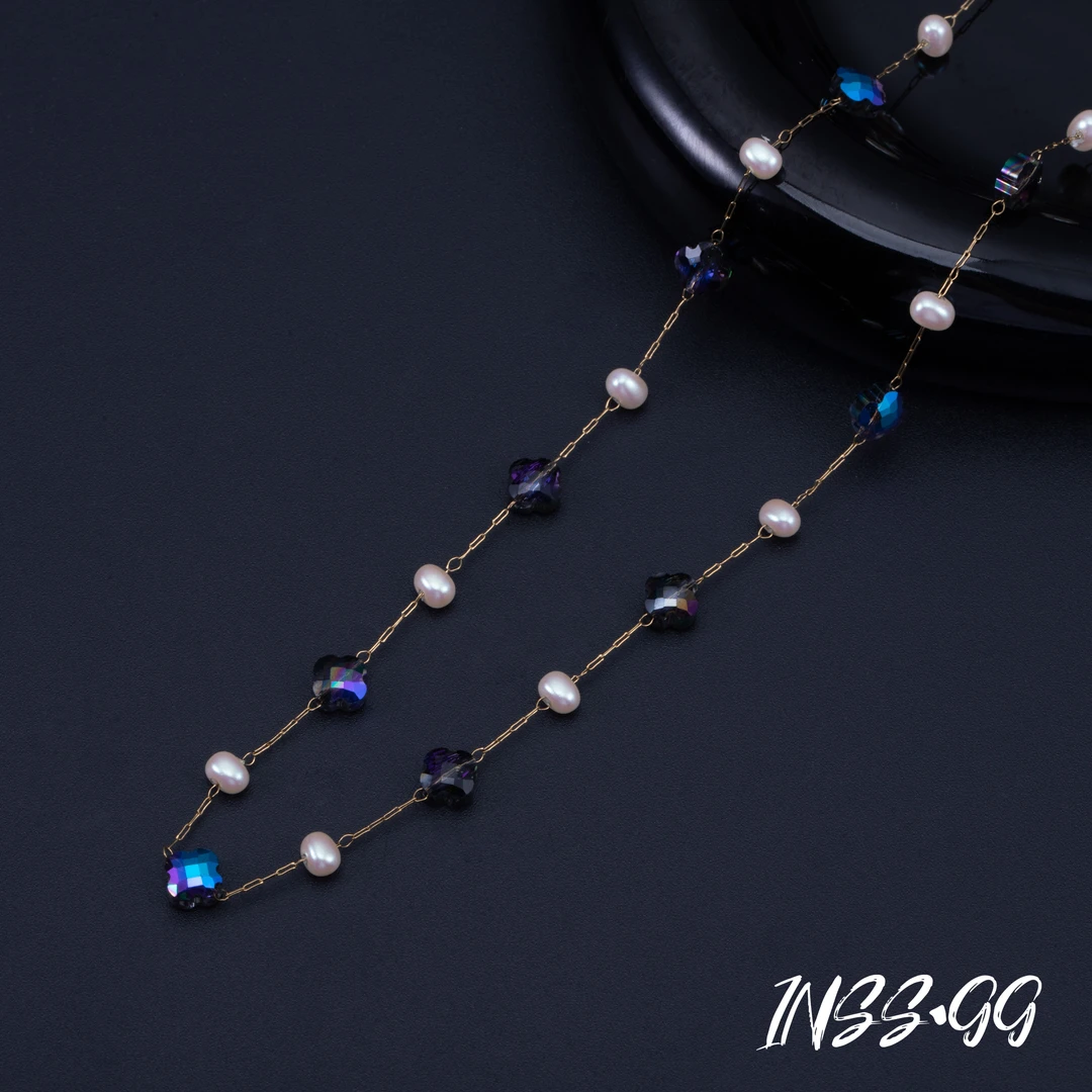 钛钢仿水晶项链 【INSS·GG】新款百搭颈链个性轻奢小众项链AX2093