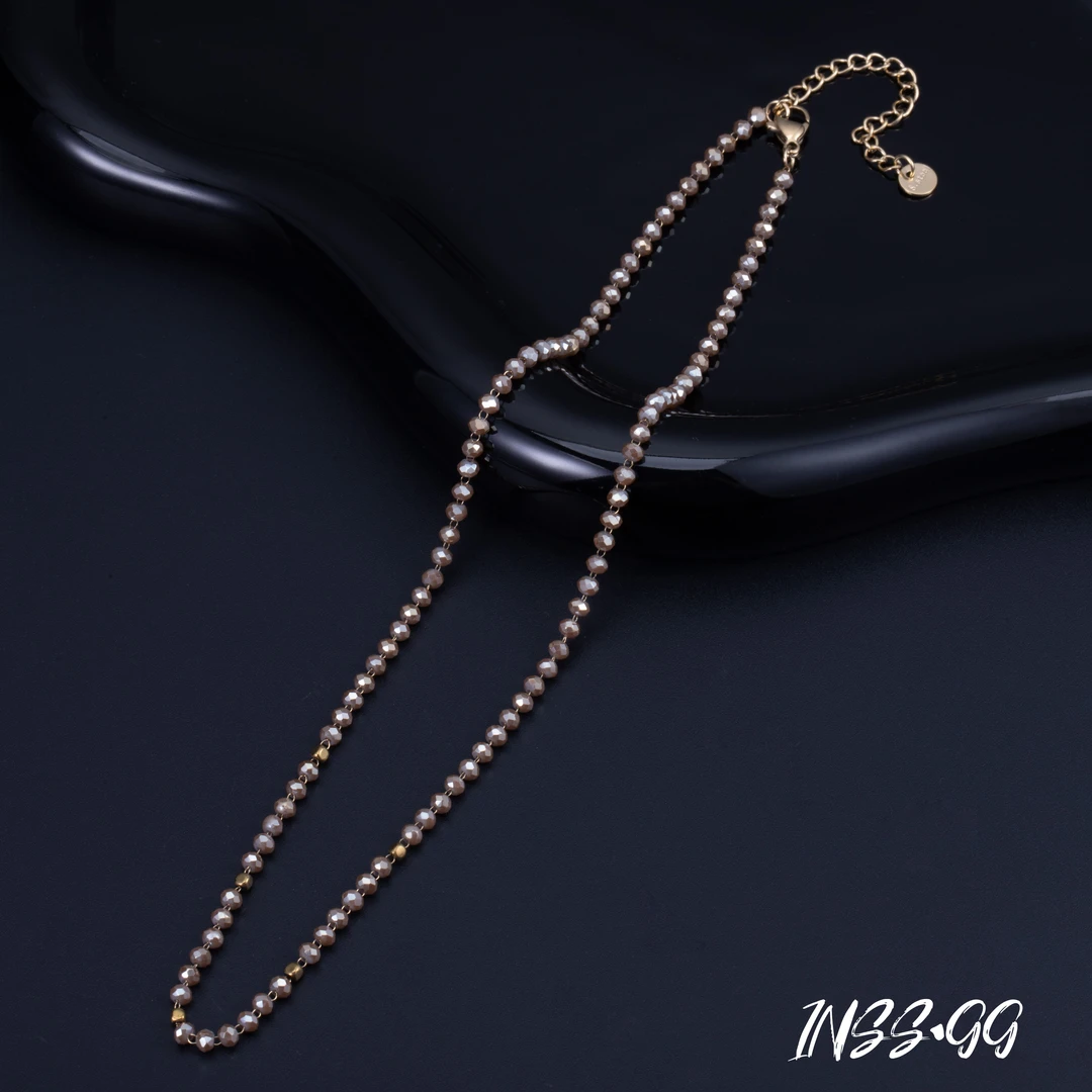 钛钢仿水晶项链 【INSS · GG】新款时尚简约轻奢精致百搭项链AX2235