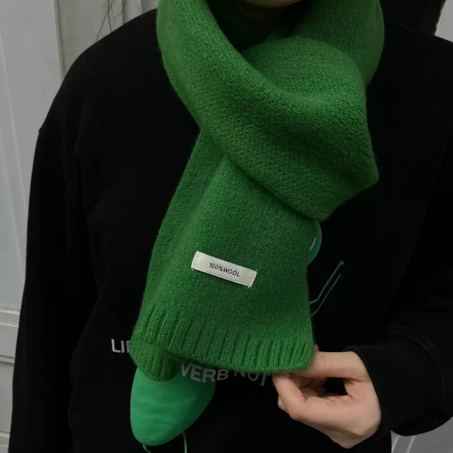 纯色羊毛围巾秋冬百搭款