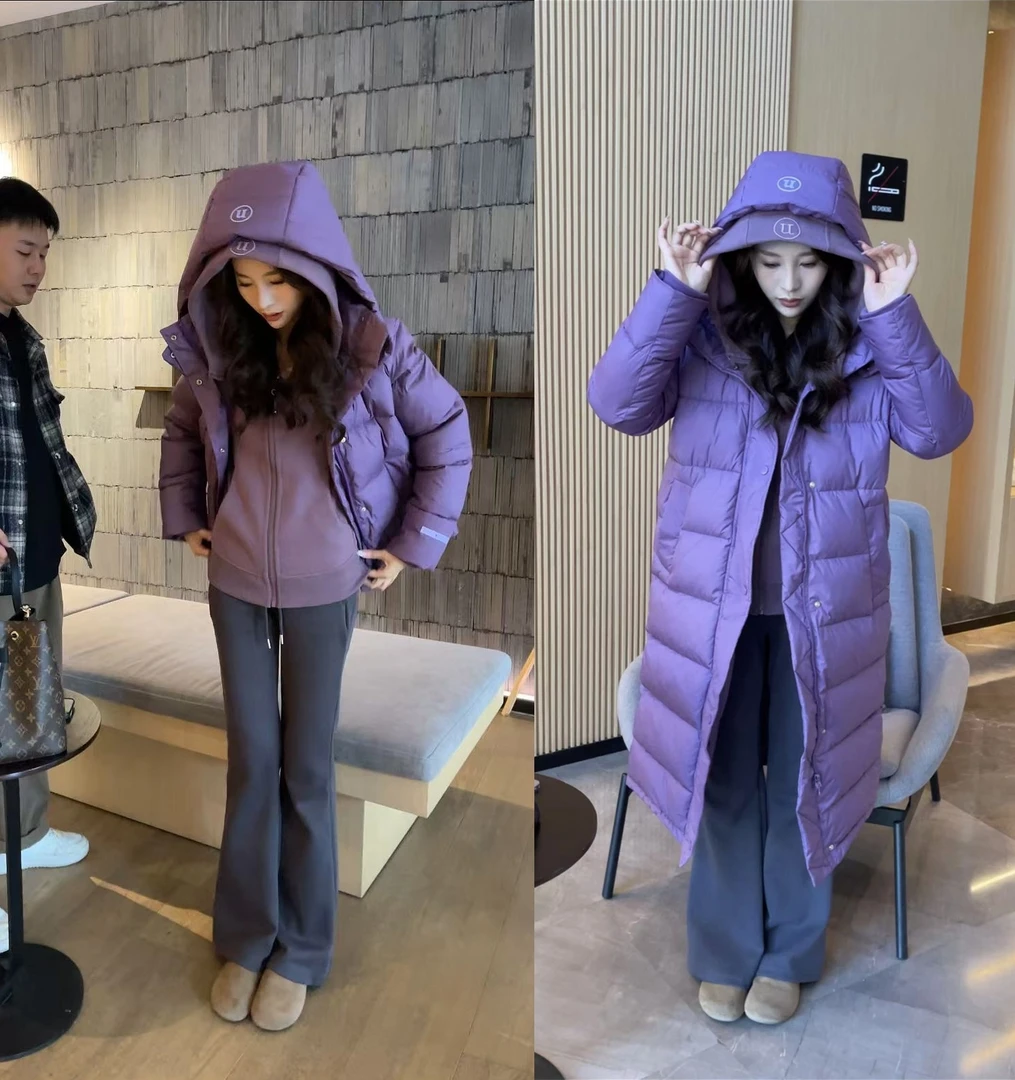 【梦婷家】“五格lulu”泡芙冬季新款洋气连帽纯色外套-24970