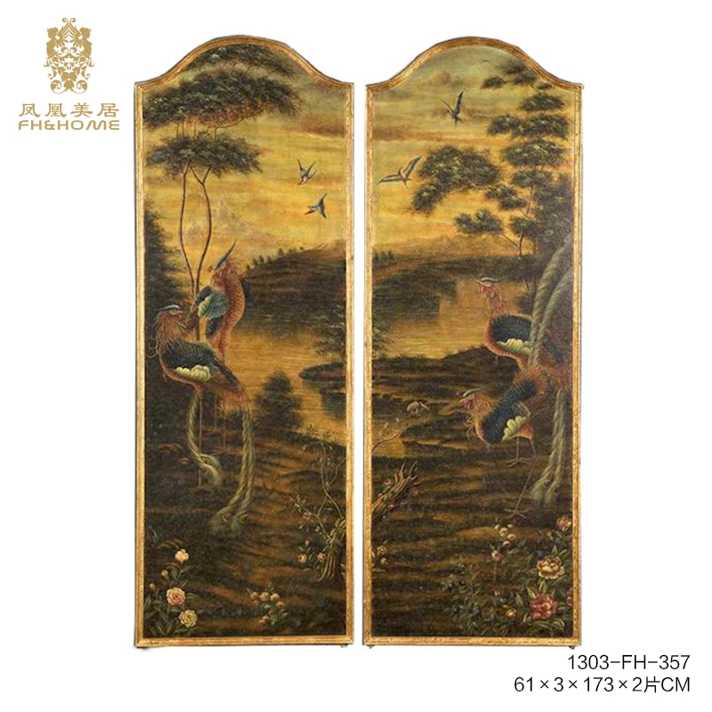 FH&HOME/凤凰美居欧式奢华客厅别墅装饰工艺挂画