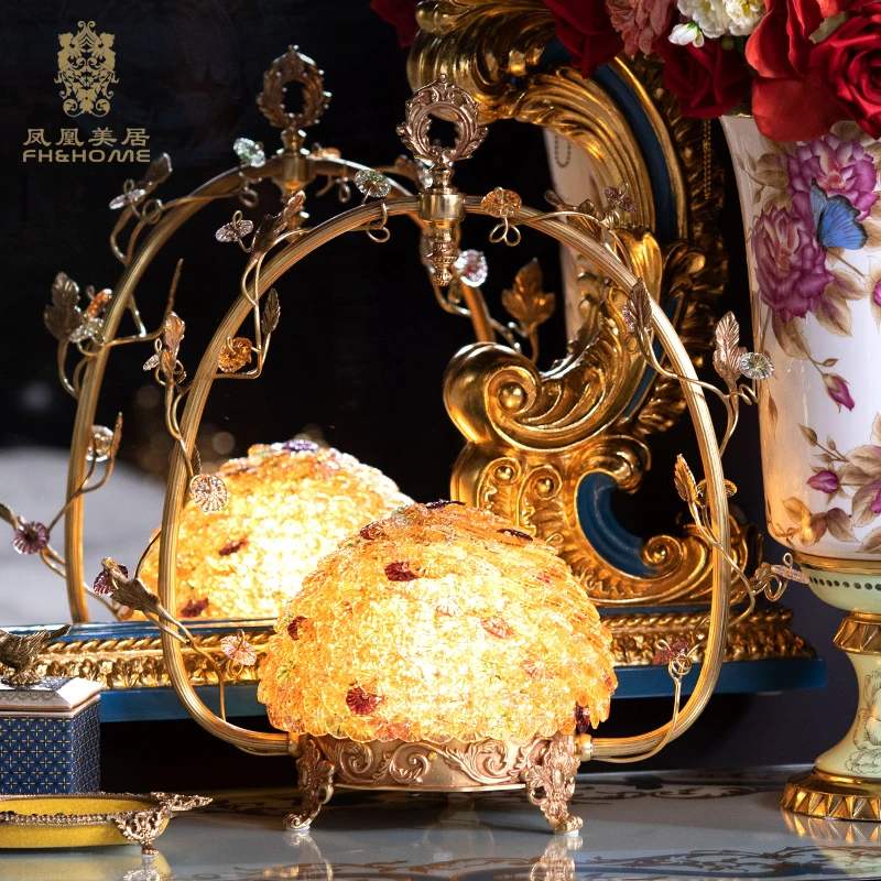 FH&HOME/凤凰美居欧式高档创意客厅卧室梳妆台氛围灯台灯造型摆件