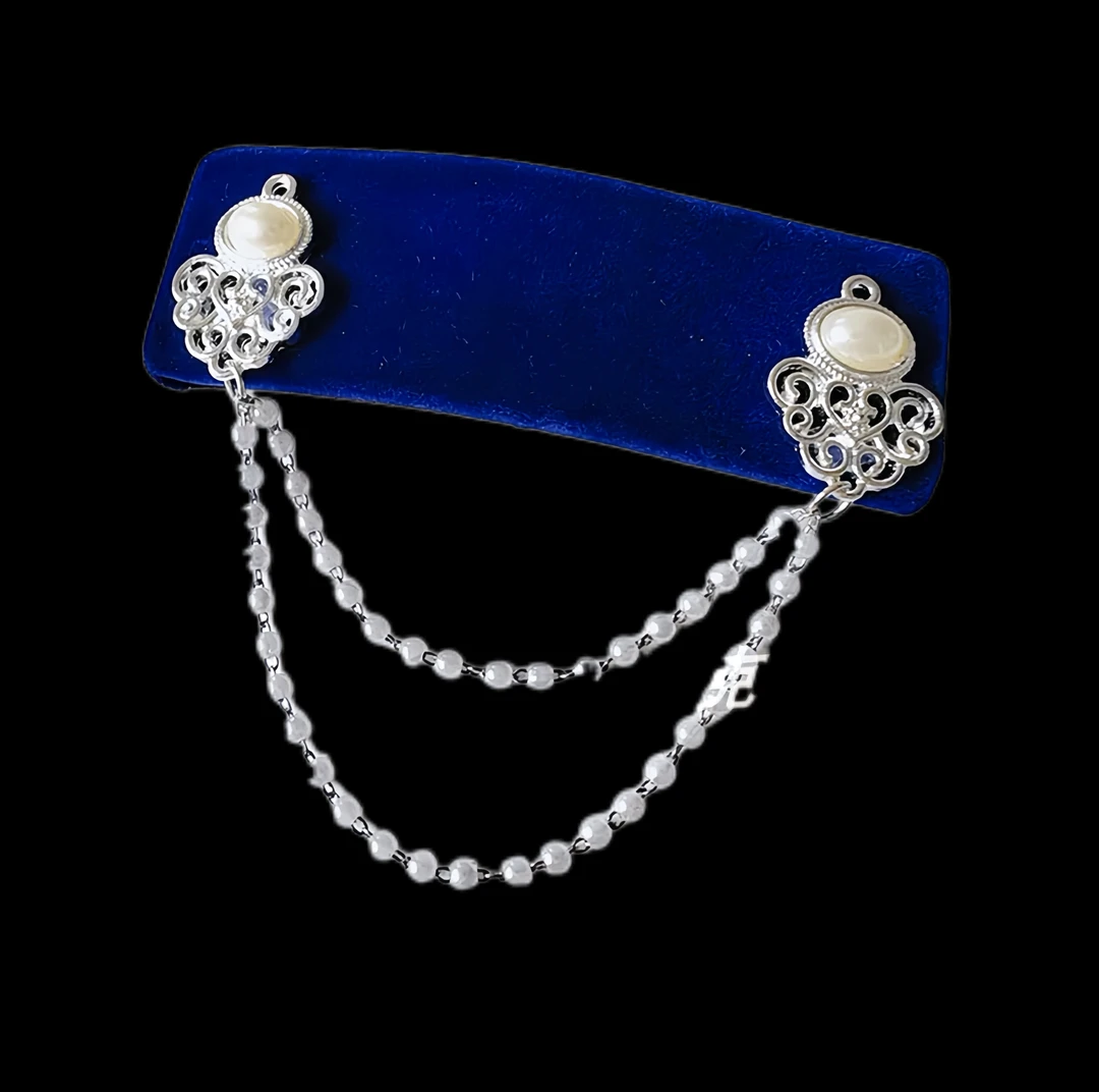 蒙古元素民族风复古植绒边夹头饰发饰品