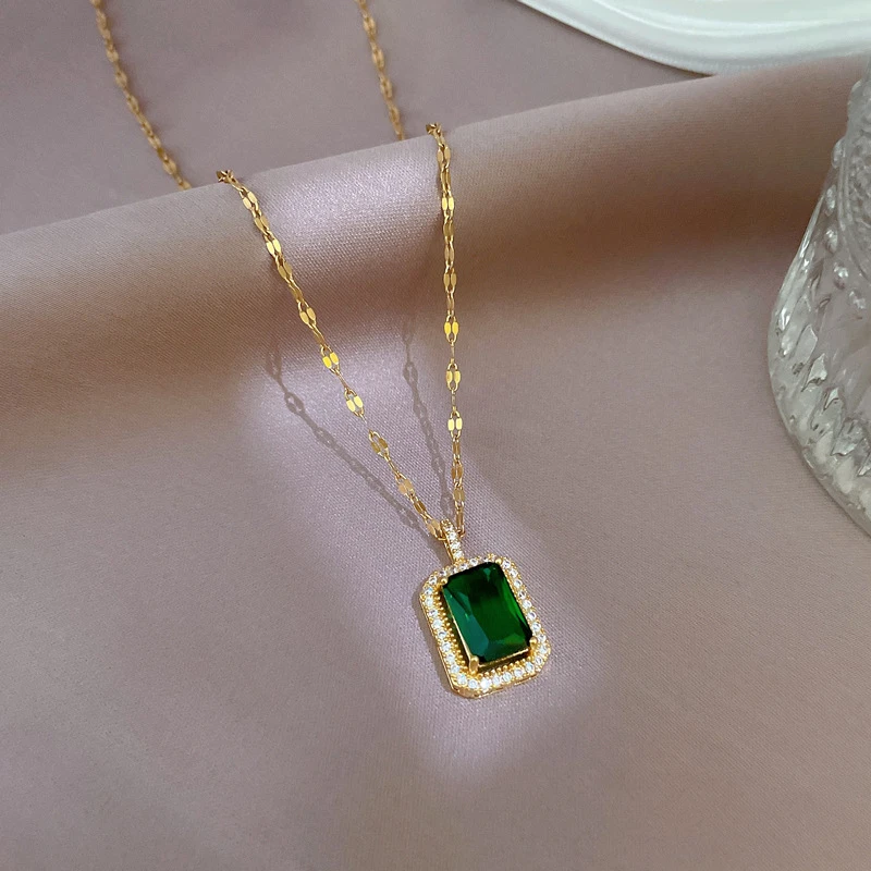 非金属合成锆石项链 【246】项链女日韩小众时尚设计感吊坠气质项链