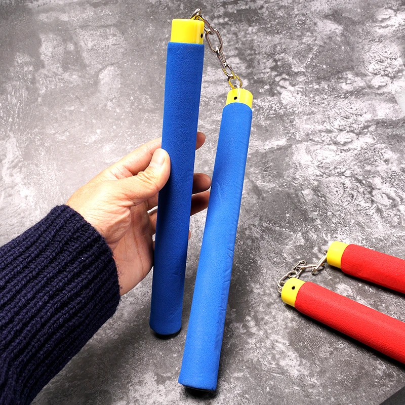 儿童海绵双节棍幼儿园表演道具双截棍新手初学安全二节棍