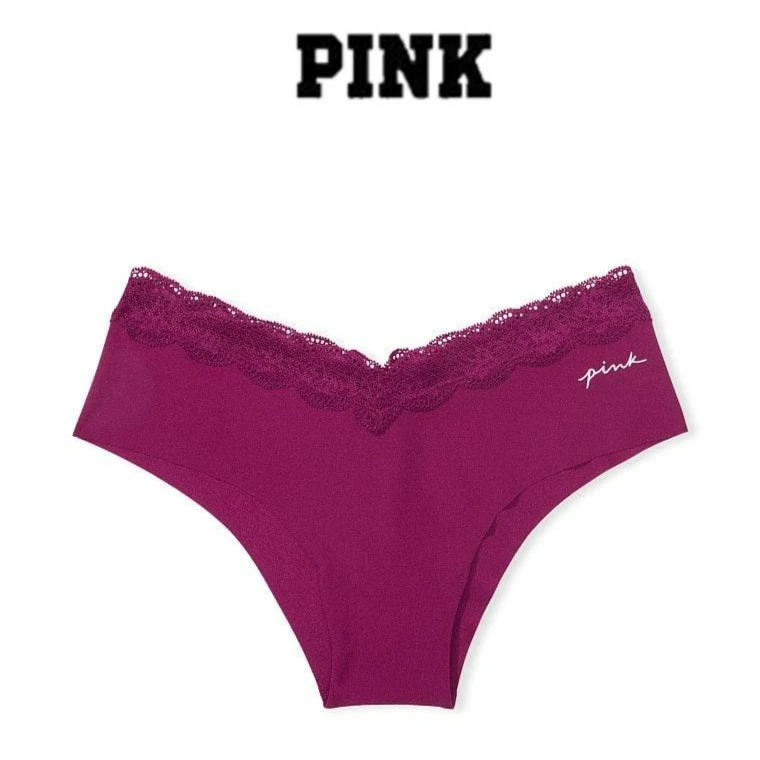 【维密PINK ·内裤】  少女多巴胺色系蕾丝透气性感低腰三角裤女士