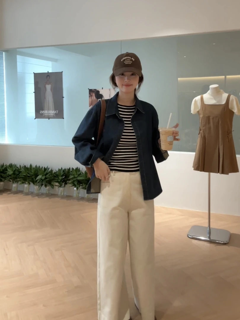 【花花】牛仔乌托邦~复古刺绣水洗牛仔衬衫女秋装新品显瘦长袖