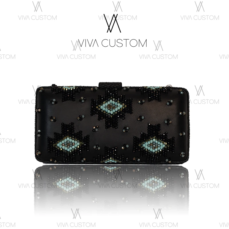 (欧美）简约质感个性菱形典雅手包-