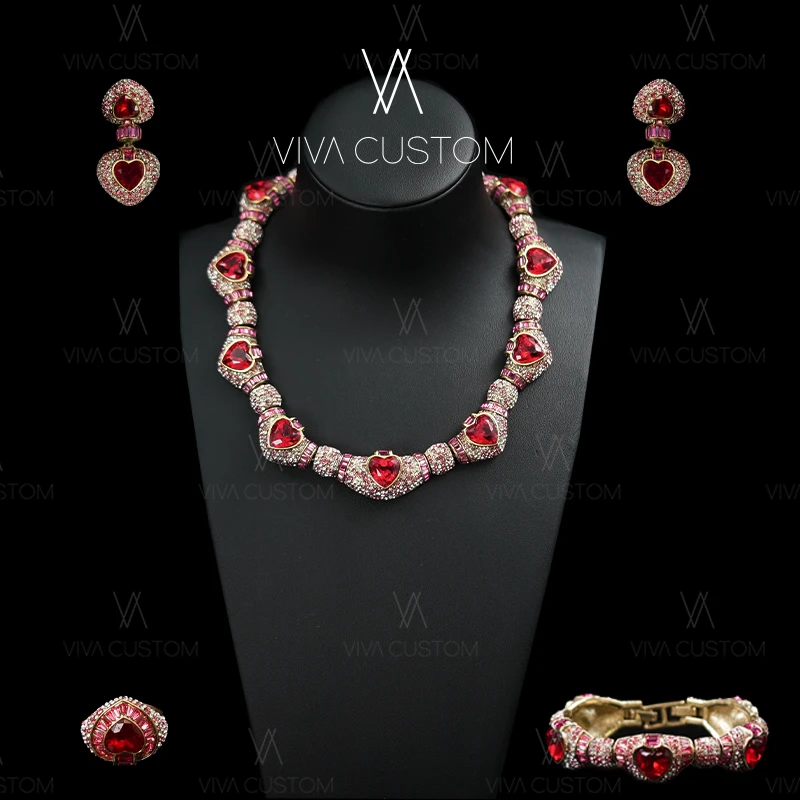 铜合金耳饰 (鎏金岁月系列)气质重工百搭夏日甜美爱心大套