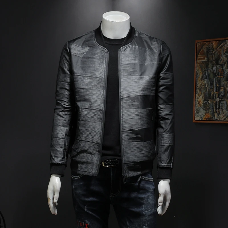 欧洲站秋冬新款潮牌品质夹克衫潮流棒球服个性外套修身帅气上衣男