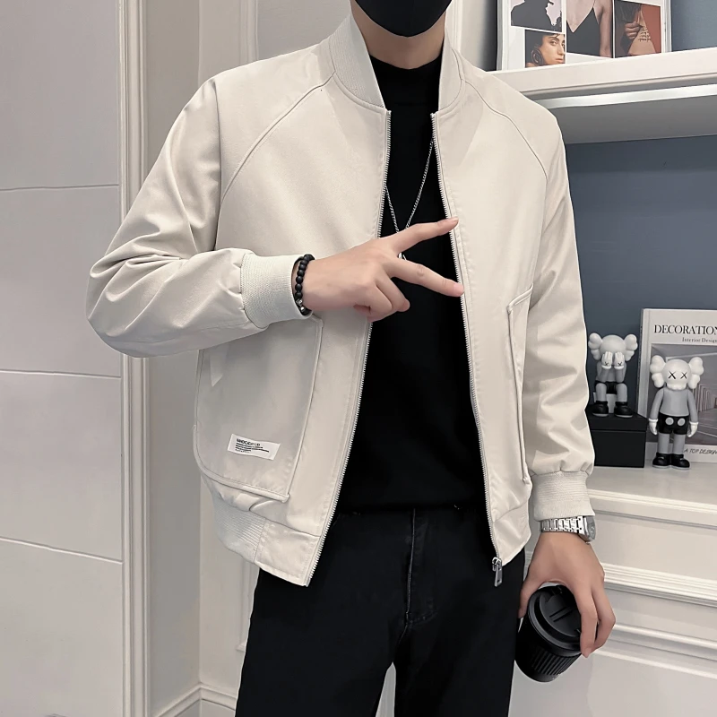 男士外套男秋冬款修身帅气上衣服棒球服潮流男装工装潮牌品质夹克