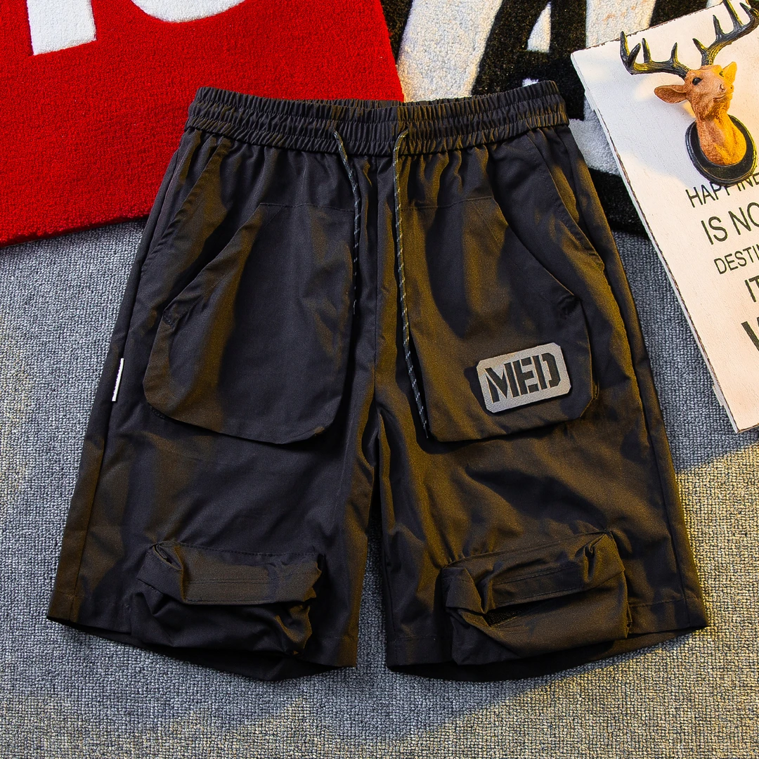 男士短裤男潮牌高级感美式多口袋工装短裤男夏季薄款中裤五分裤子
