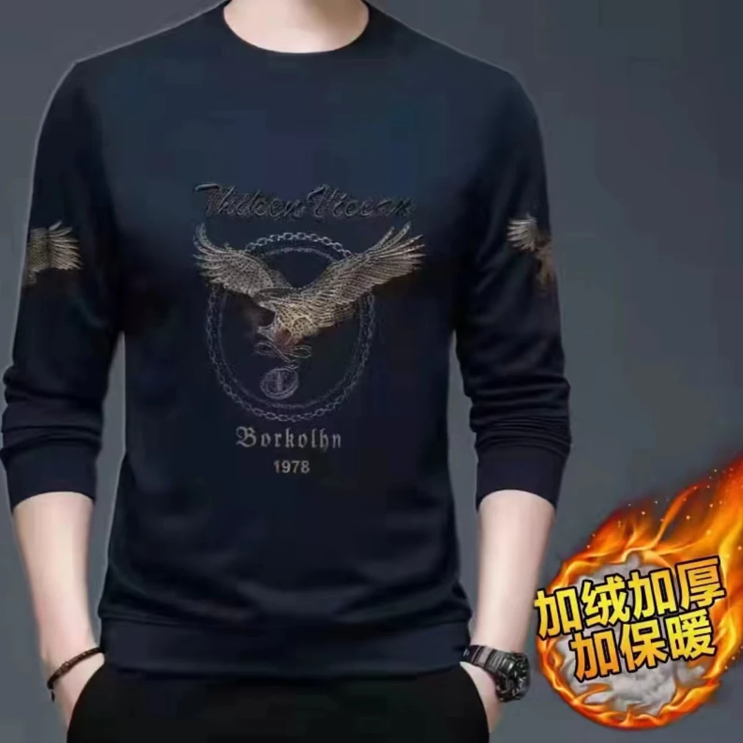 8801加绒男士大老鹰卫衣