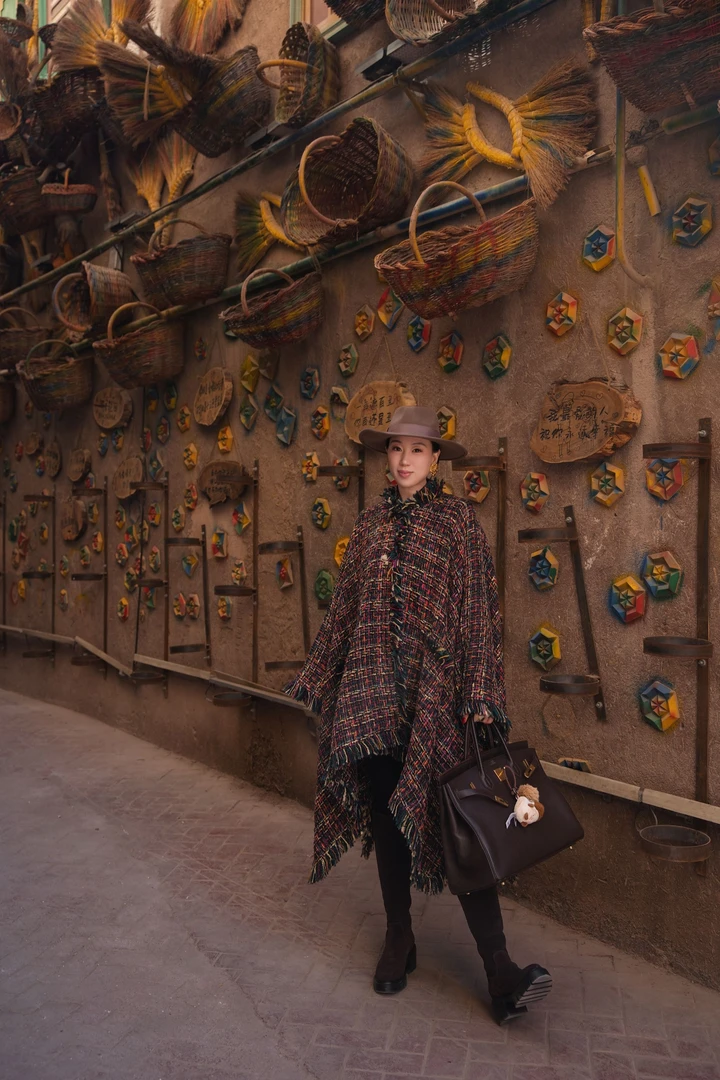 【MSYITONG高定】喀什幻彩中式毛呢斗篷披肩