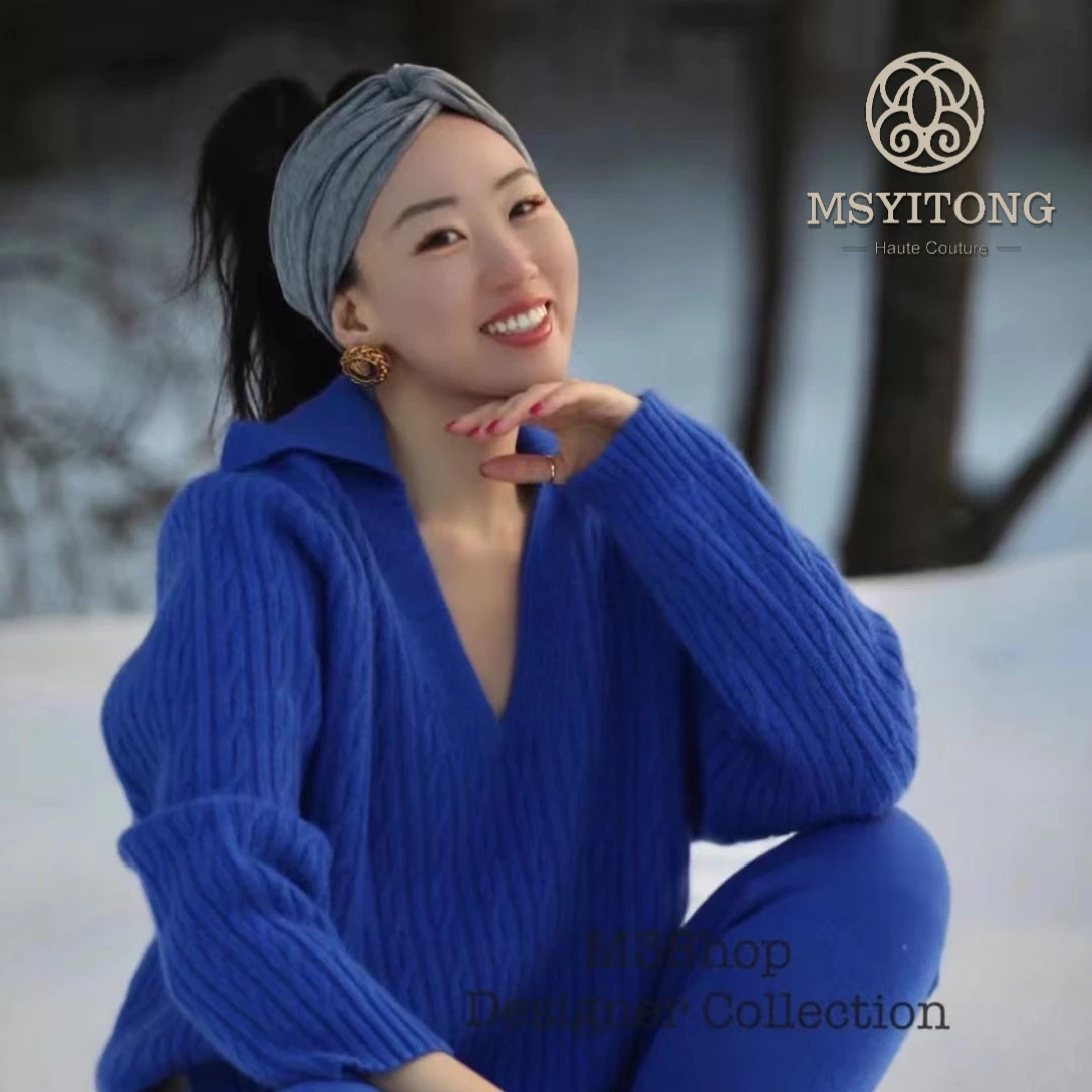 【MSYITONG甄选】克莱因蓝 黑色 燕麦 绵绵绒套装