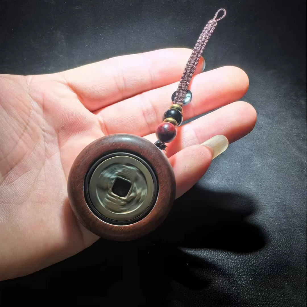 实木解压幸运转轮钥匙扣