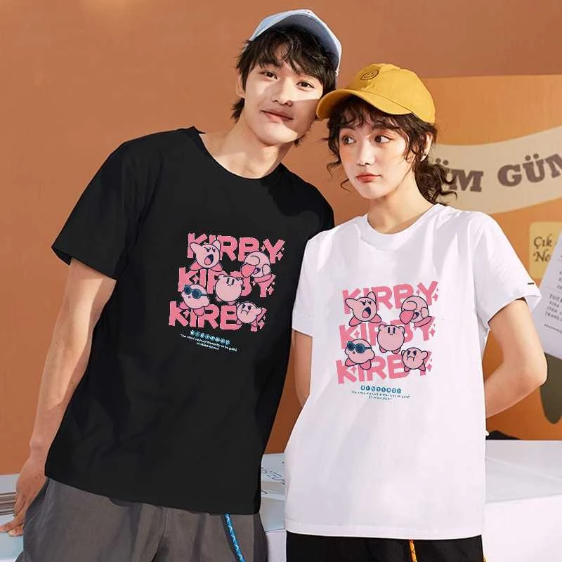 【1】情侣T恤宽松纯棉短袖男生短袖女生宽松T恤中性款印花