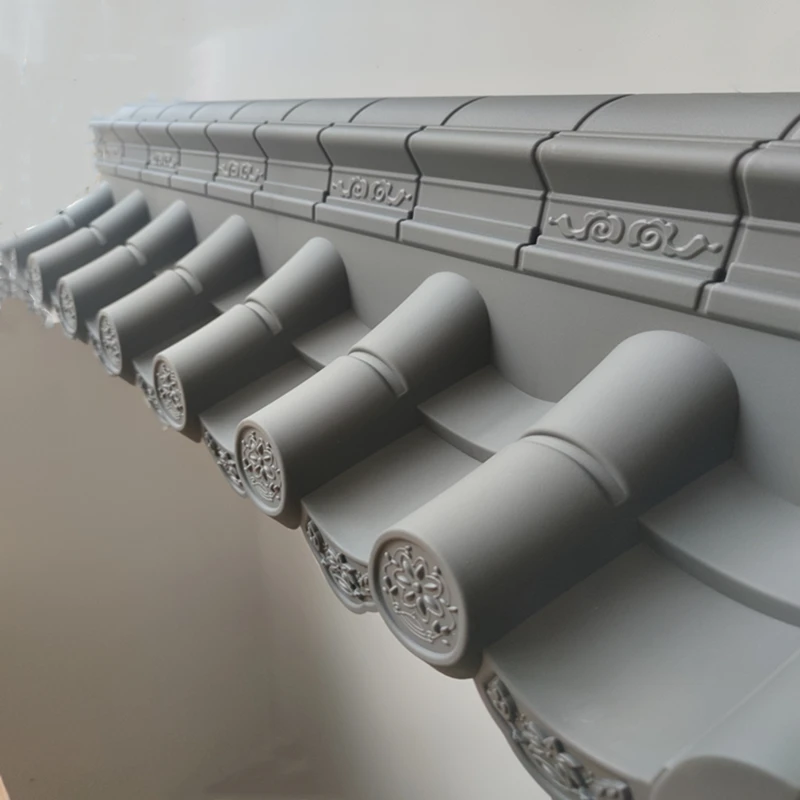 单面围墙瓦仿古围墙帽压顶瓦一体瓦墙头帽古建仿真琉璃瓦墙头瓦帽