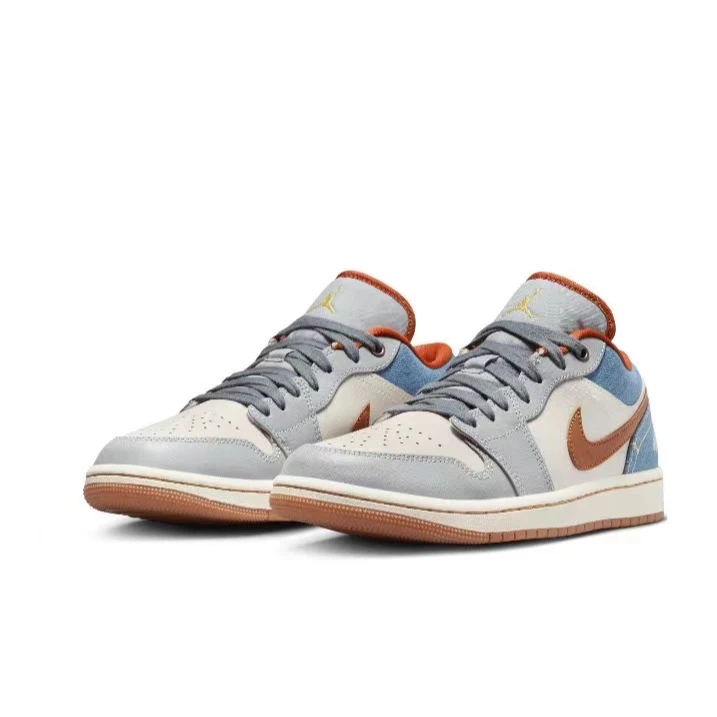 Jordan Air Jordan 1 舒适百搭 低帮 板 女款 蓝白FZ5045-091