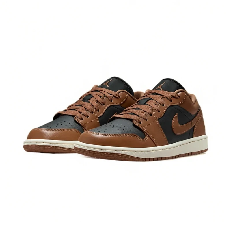 Air Jordan 1 Low 防滑耐磨 低帮板鞋 女款 深棕 DC0774-021