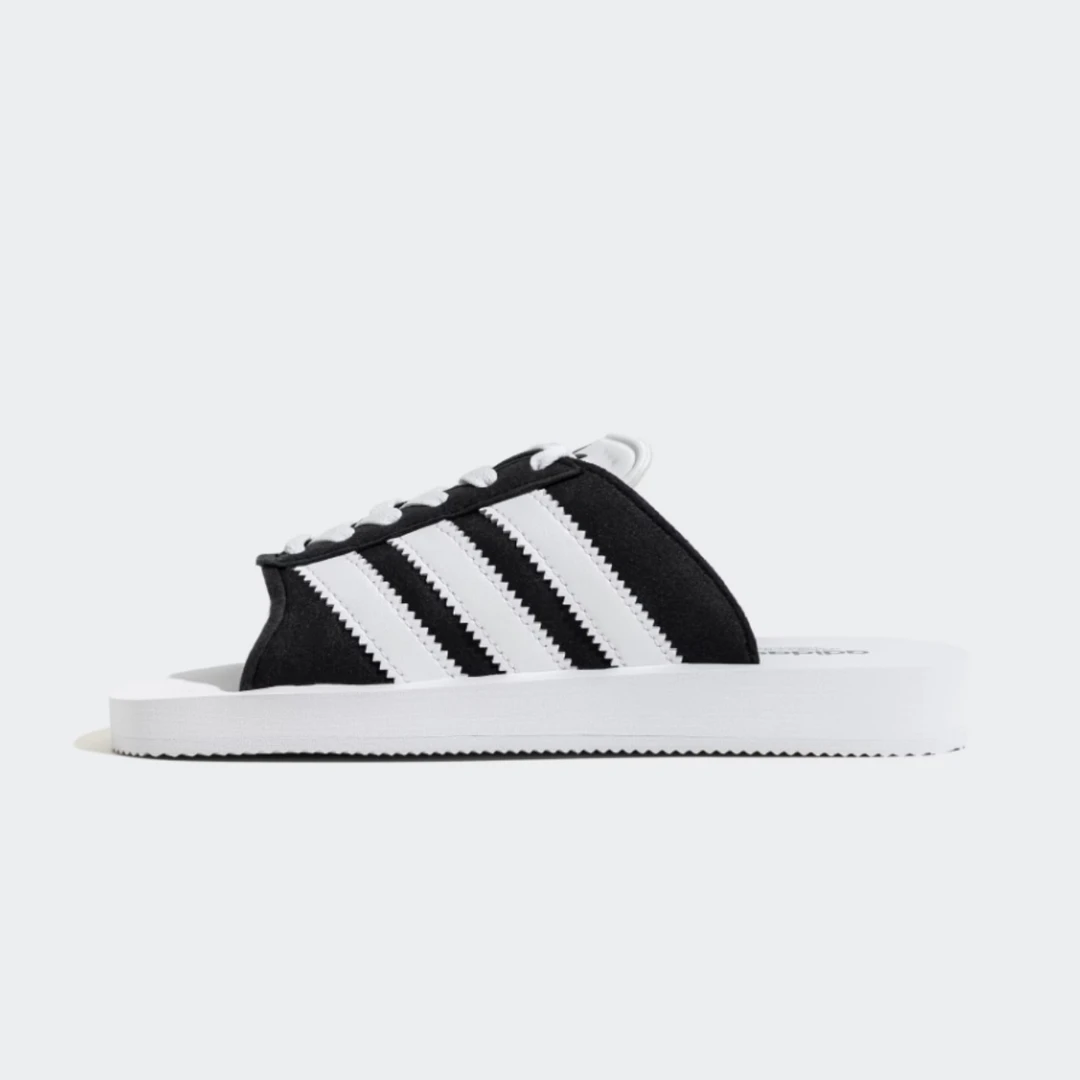 Adidas GAZELLE BEACH W 沙滩凉鞋 男女同款 黑白色 JQ7421