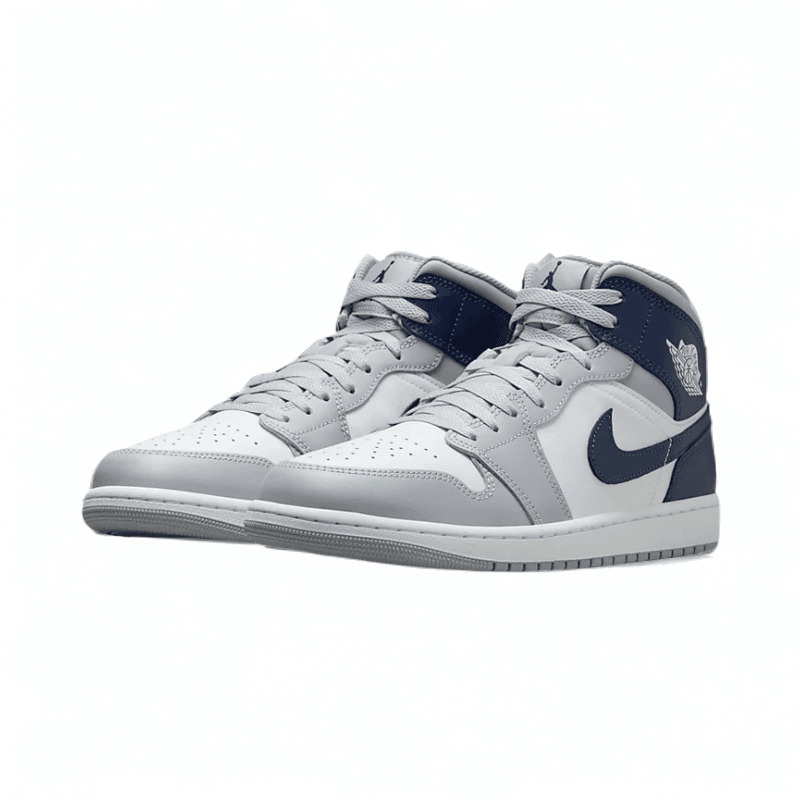 Air Jordan 1 Mid SS 防滑耐磨 中帮篮球鞋 男款 蓝灰 DQ8426-104