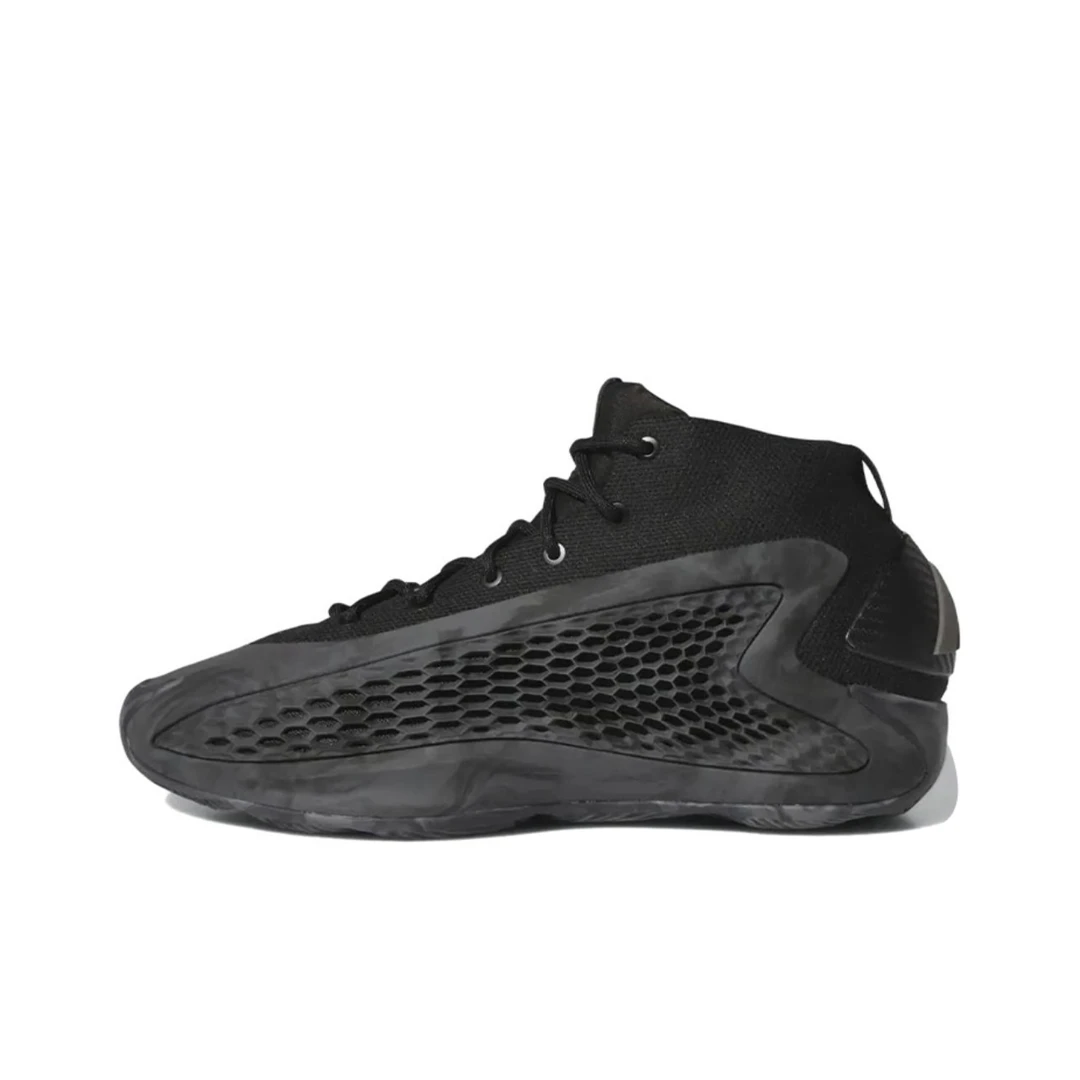 adidas A.E.1"华子一代"减震防滑 高帮篮球鞋男款 黑灰色 IG6668