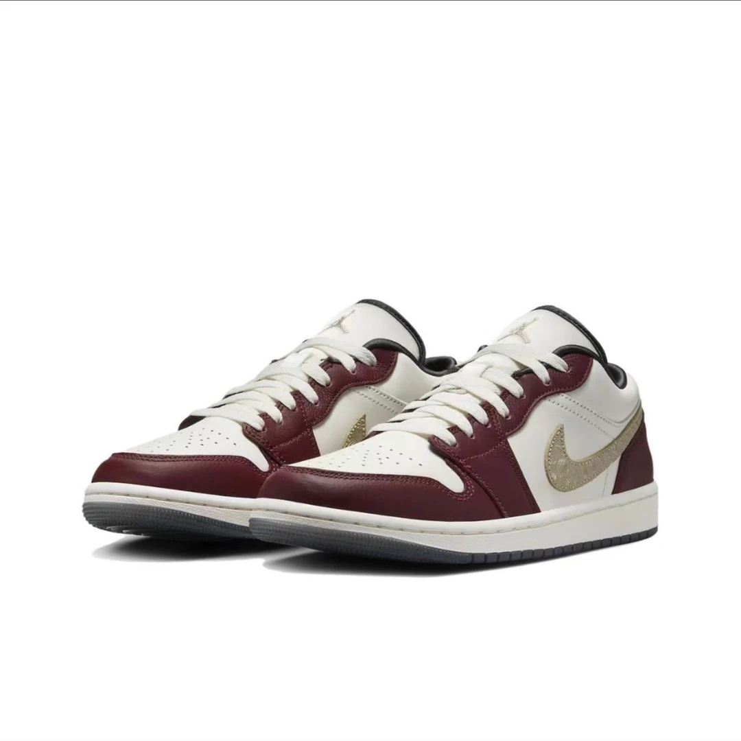 AIR JORDAN 1 LOW SE CNY防滑耐磨低帮复古篮球鞋 男女同款白红金
