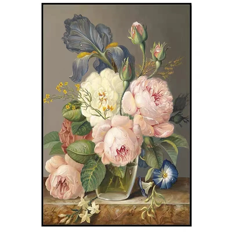 满钻全贴新款花卉钻石画欧式点钻自粘手工贴画客厅餐厅装饰画款式