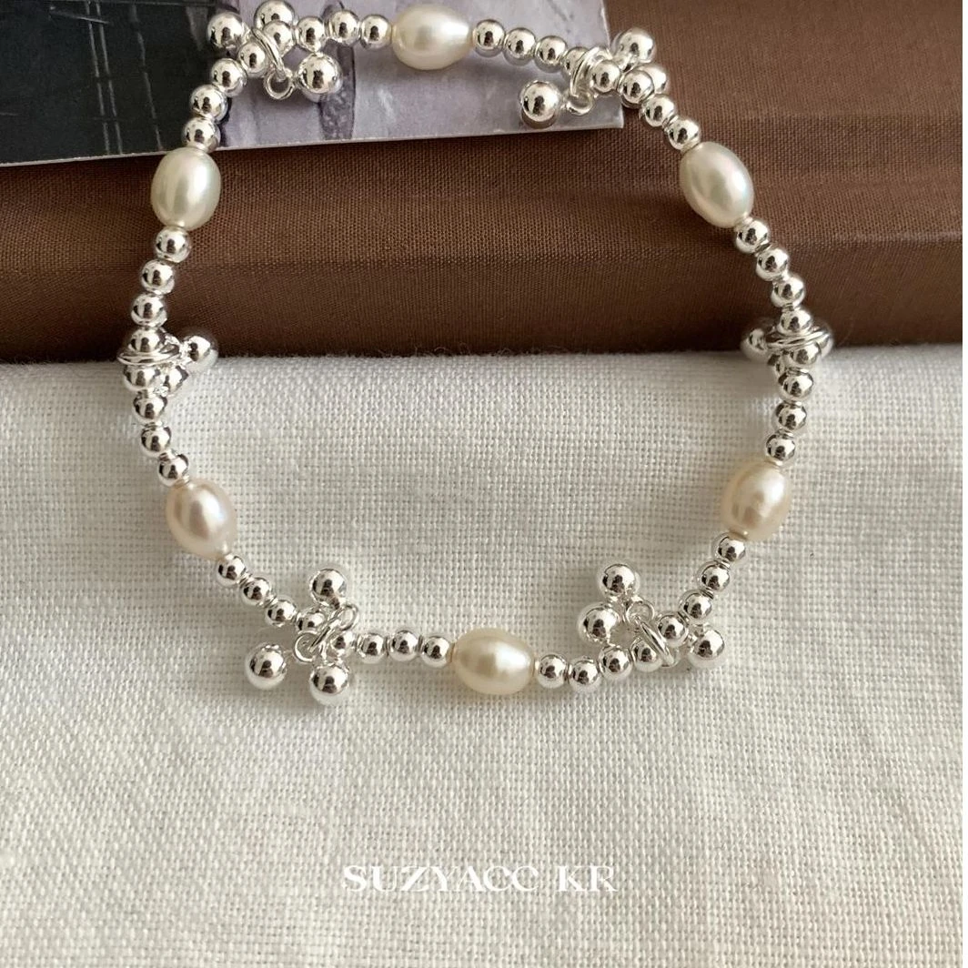 Suzyacc Kr 925银手链 纯银手链轻奢小众精致手串复古百搭C2203