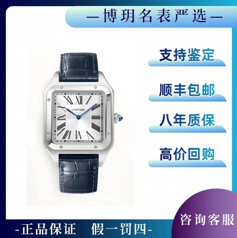 99新 Cartier/卡地亚 山度士系列21年全套WSSA0032机械大号杜蒙特